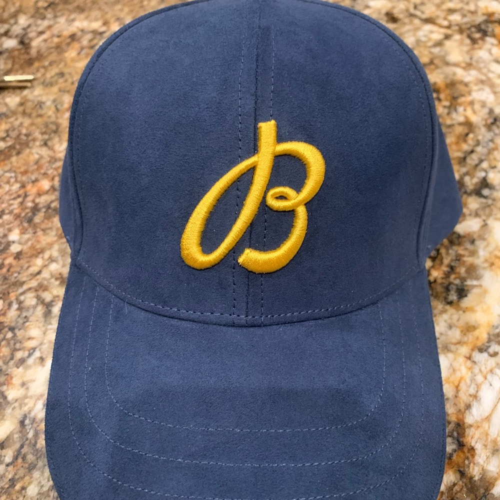 Authentic blue suede Breitling baseball cap